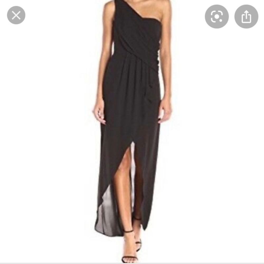 BCBGMaxAzria Georgette Pleated Kail Evening Dress